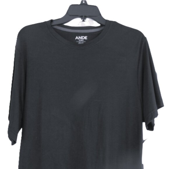 NWT Ande Men's 2-piece Pajama Lounge Set - Size Small - Black top & Plaid Pants - Picture 3 of 5